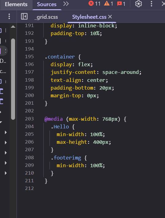 Responsive design implementation